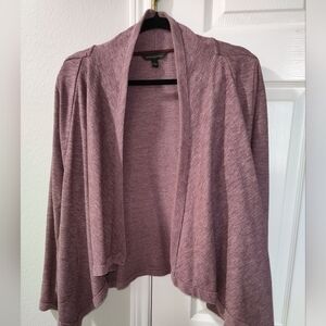 Banana Republic Women’s Large Open Front Cardigan Mauve Plum Pink Long Sleeve